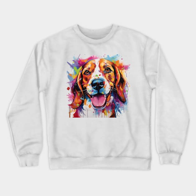 Beagle Art Crewneck Sweatshirt by CunninghamWatercolors